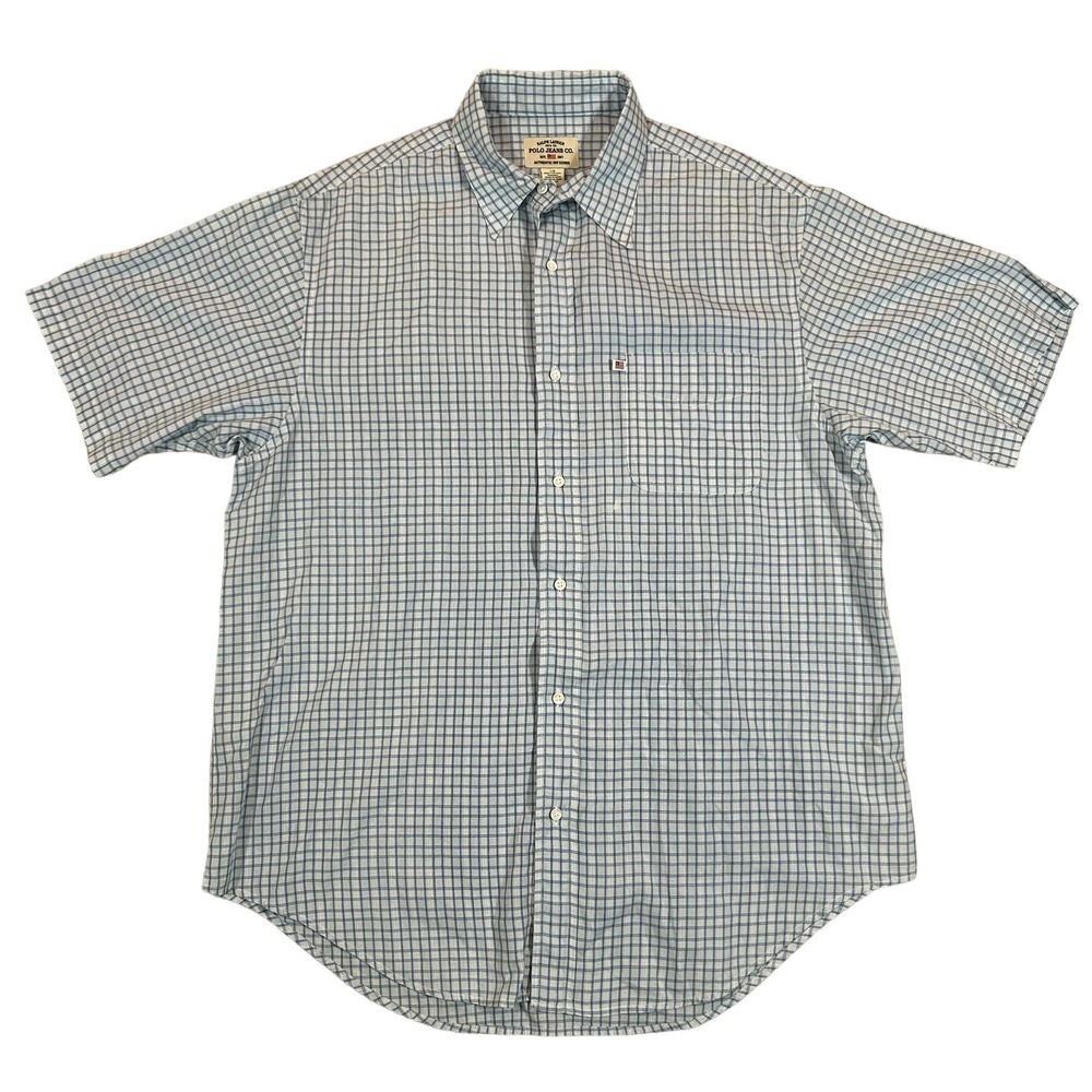 Ralph Lauren Polo Jeans Company Men’s Short Sleeve Button Down Shirt *See photos